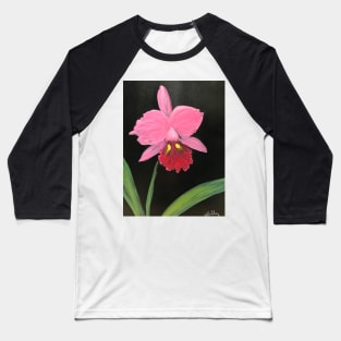 Pink Orchidia Baseball T-Shirt